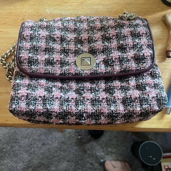 Kate Spade Black and Pink Tweed Shoulder Bag - Picture 2 of 9